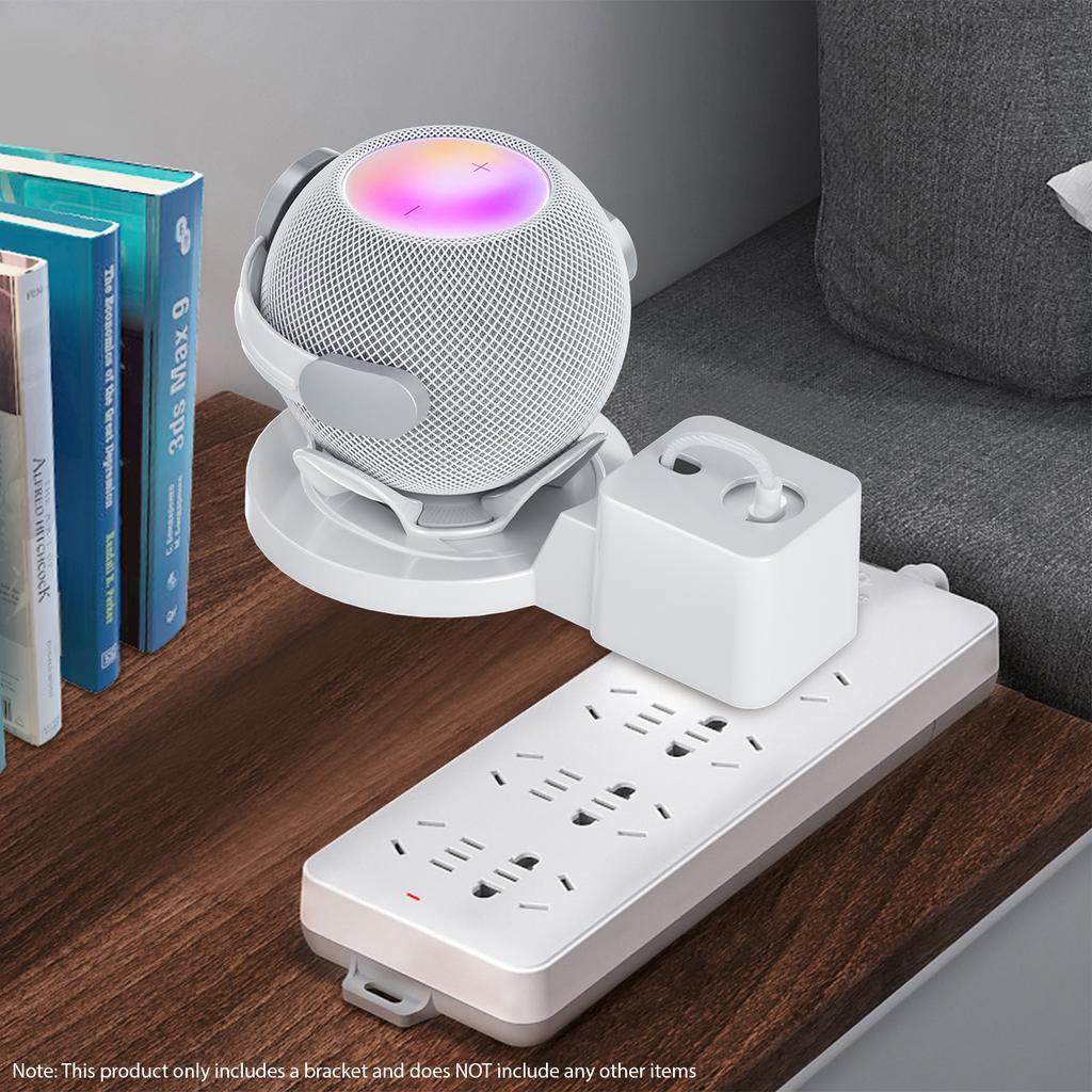 Wall-mounted Smart Speaker Stand Suitable for HomePod Mini Audio Stand with Power Cord Management