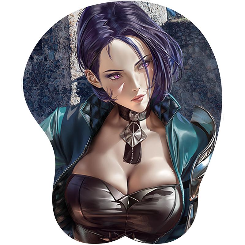 Креативный 3d силиконовый коврик для мыши, анимация, сексуальная грудь, силиконовый коврик для рук для рук, поддержка запястья