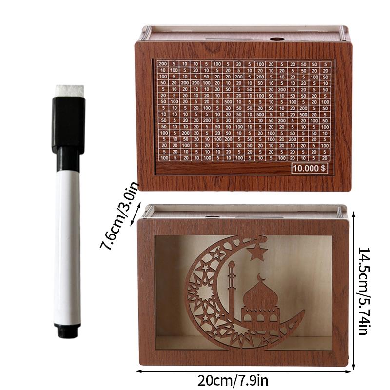 Деревянная копилка 1000/2000/3000/5000/10000 евро Копилка со счетчиком кассовые ящики сберегательные цели и коробки с числами