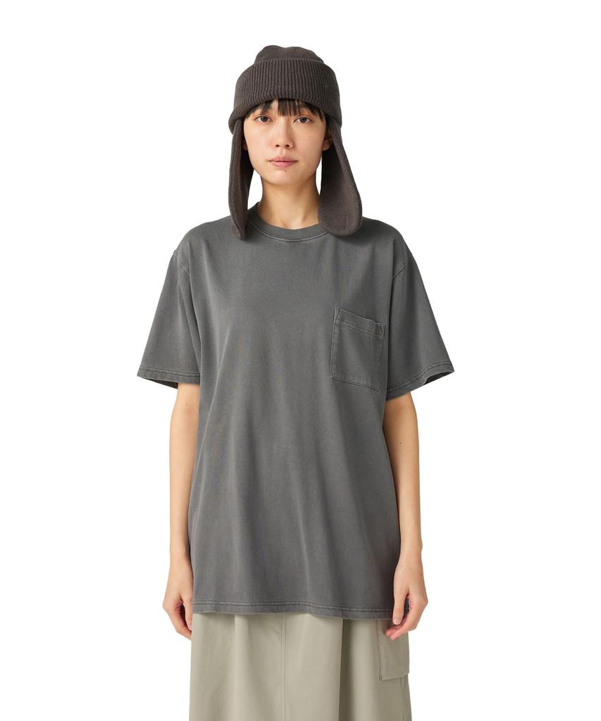 Snow Peak Garment Dyed Short and Size S T-Shirt TS-25AU011, Sleeve, Men's Women's, Charcoal,