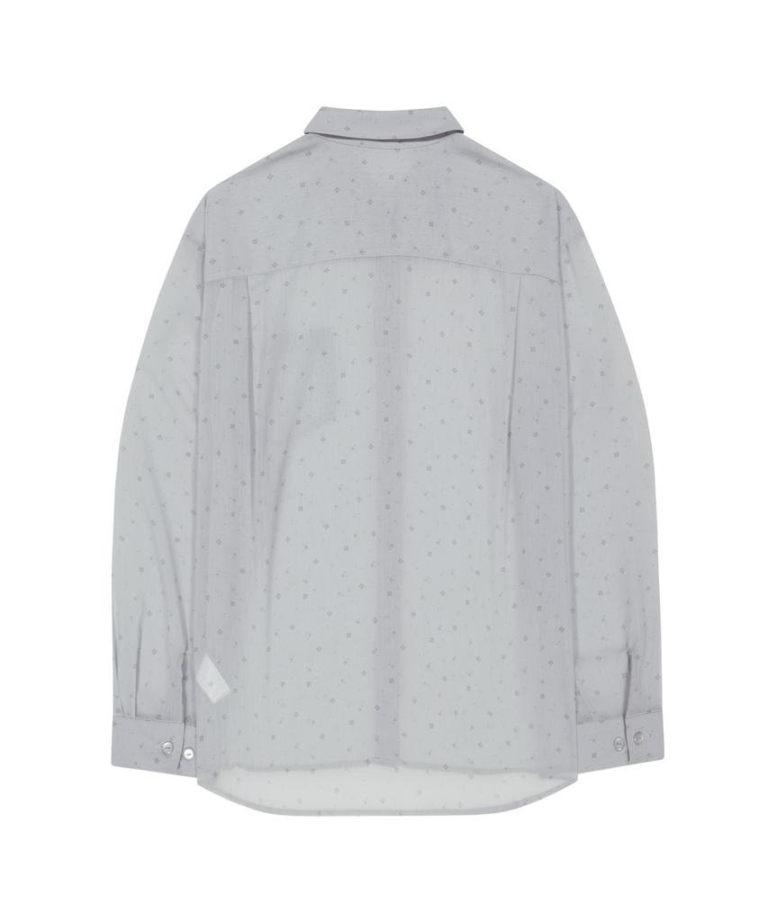 OJOS Graphic Sheer Shirts / Gray