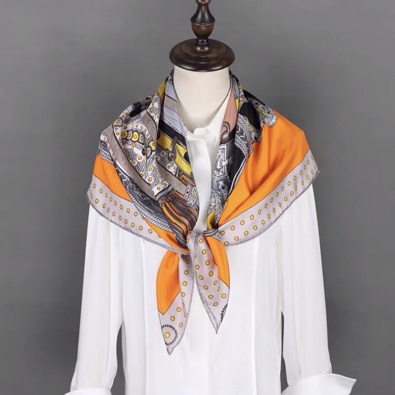 SIYUTANG Elegant Grey Scarf Four-Piece Set