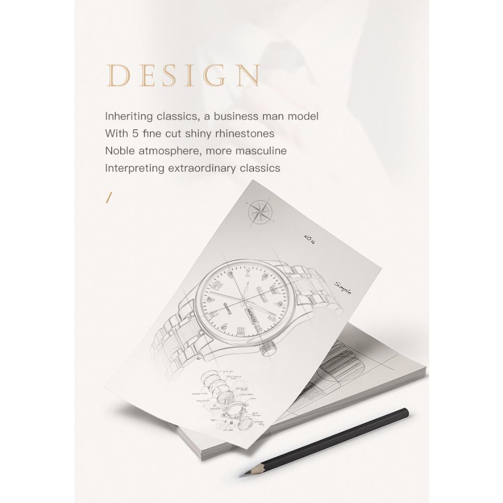 OLEVS Новые деловые и досуговые часы золотые с бриллиантами кварцевые часы деловые водонепроницаемые светящиеся мужские часы