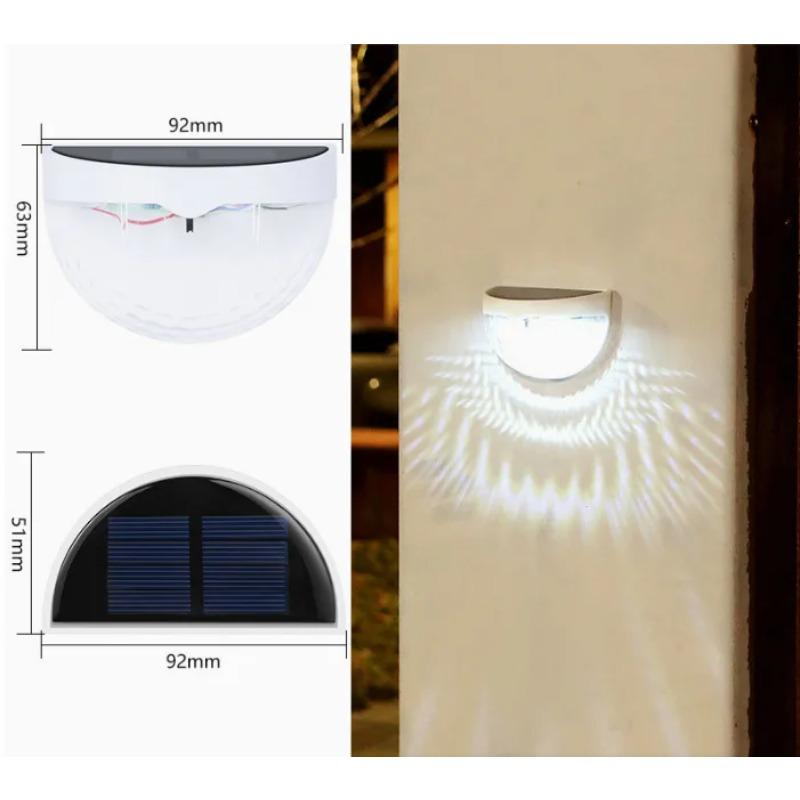 Светодиодные солнечные фонари для забора, уличные, водонепроницаемые IP65, настенные фонари, гофрированные фонари для забора, террасы, сада, дорожки, декоративные фонари
