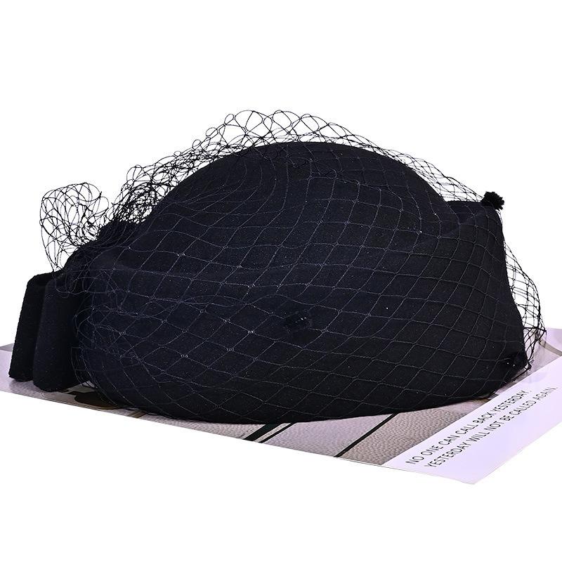 Осенне-зимняя шляпа женская, высококлассное ощущение тепла, фетровая шляпа-цилиндр, шляпа стюардессы, большой обхват головы, подчеркивающая лицо, маленькая джазовая шляпа