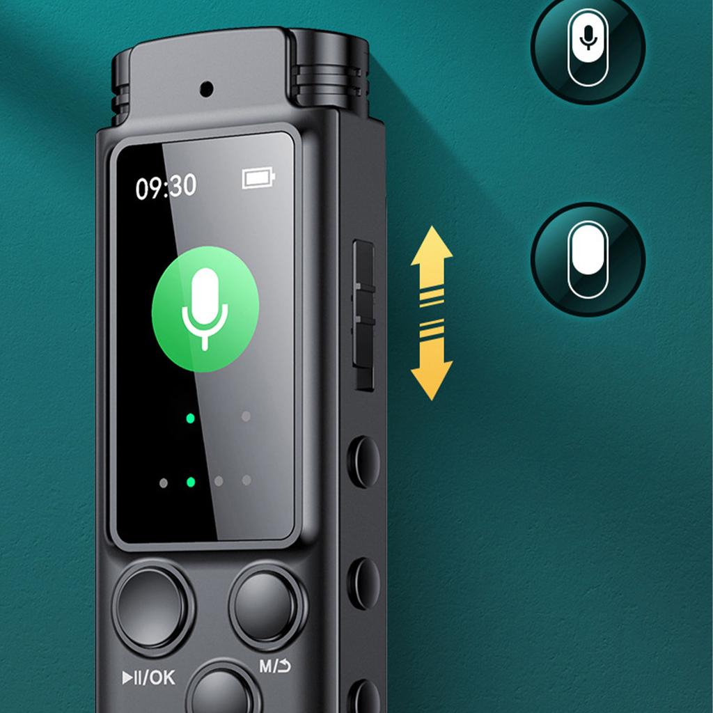 Профессиональный диктофон HD шумоподавление одна кнопка четкая запись голосовое управление студенческий бизнес воспроизведение музыки