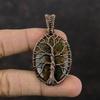 Tree Of Life Tourmalinated Quartz Pendant Copper Wire Wrapped Gemstone Pendant Handmade Pendant Copper Wire Wrapped Jewelry Pendant For Gift