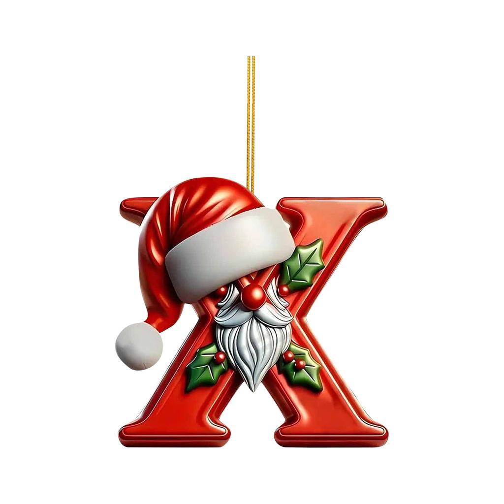 Рождественская елка из 26 букв, подвесное персонализированное украшение в виде рождественской буквы