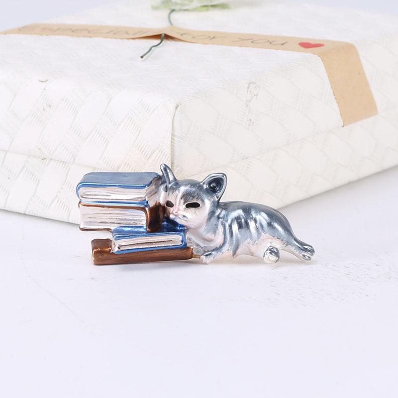 Креативный дизайн Милая ленивая брошь в виде кота, аксессуары для одежды, булавка для воротника