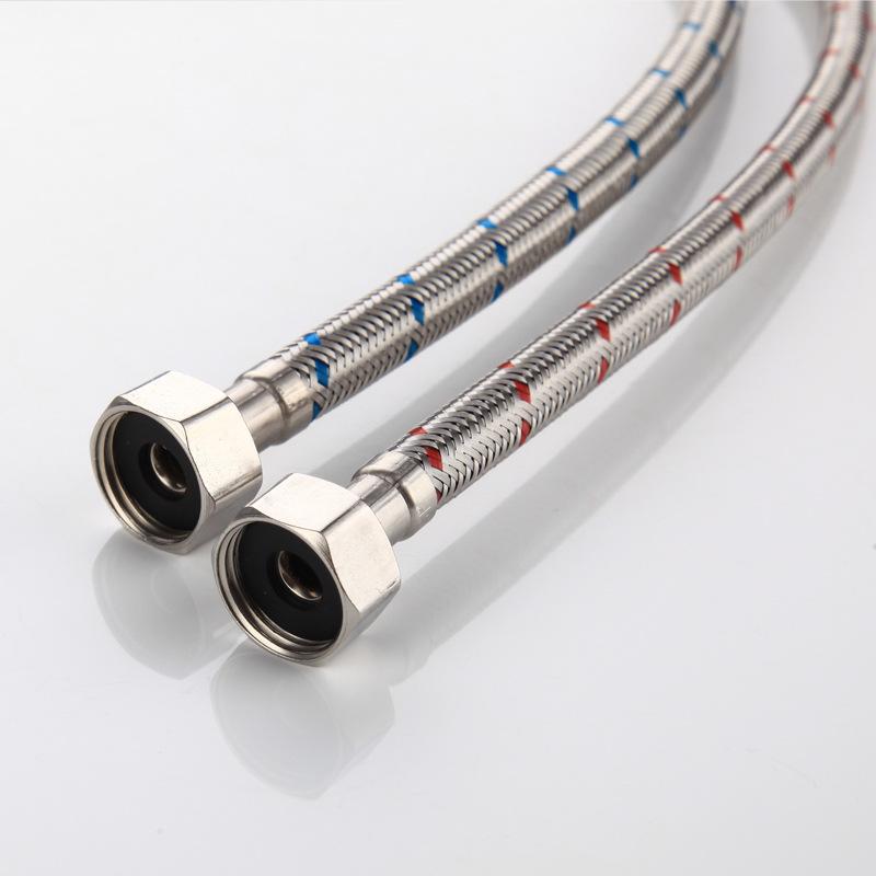 G1/2 60 см 1 пара гибких сантехнических труб из нержавеющей стали для смесителя холодной и горячей воды, шланги для подачи воды, часть ванной комнаты