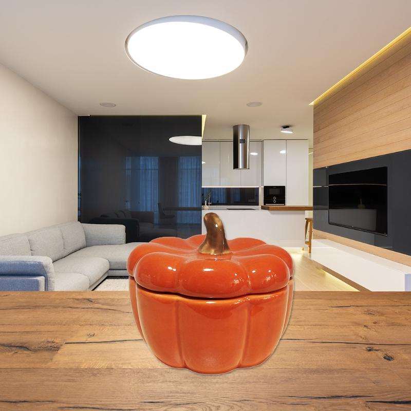 Чашка-подсвечник из тыквы с крышкой для украшения дома, спальни, керамические чашки