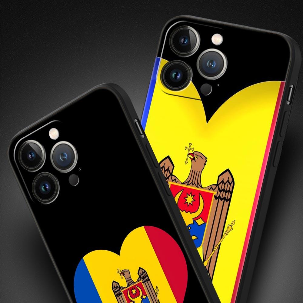 Чехол для телефона с флагом Молдовы Для iPhone 16e 15 14 13 12 11 Pro Max XS X XR SE 7 8 Plus Оболочка iPhone 16 Мягкий ТПУ Чехол
