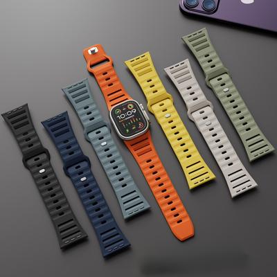 Спортивный силиконовый ремешок для Apple watch Ultra 2 ремешок 49 мм 45 мм 44 мм 42 мм correa smartwatch браслет iwatch Series 9 8 7 6 5 SE