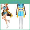 Косплей костюм Нами из One Piece. Яркое платье без рукавов для Хэллоуина. Для фанатов аниме.
