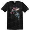 Grim Reaper Skull Scythe Gothic Horror Graphic T Shirt Halloween Art Gift Tee