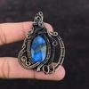 Labradorite Pendant Copper Wire Wrapped Pendant Gemstone Pendant Boho Hippie Pendant Copper Jewelry For Gift Handmade Jewelry Dainty Pendant