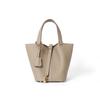 Women's Niche Design Casual Genuine Leather Bucket Handbag