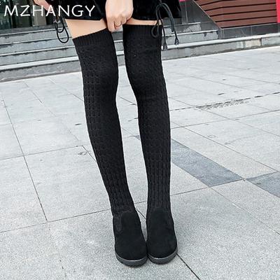 Модные женские туфли на танкетке с высоким плетением, высокие сапоги на платформе, дизайнерская обувь для женщин 2024 года, новый модный элегантный бренд Chelsea Botas Mujer