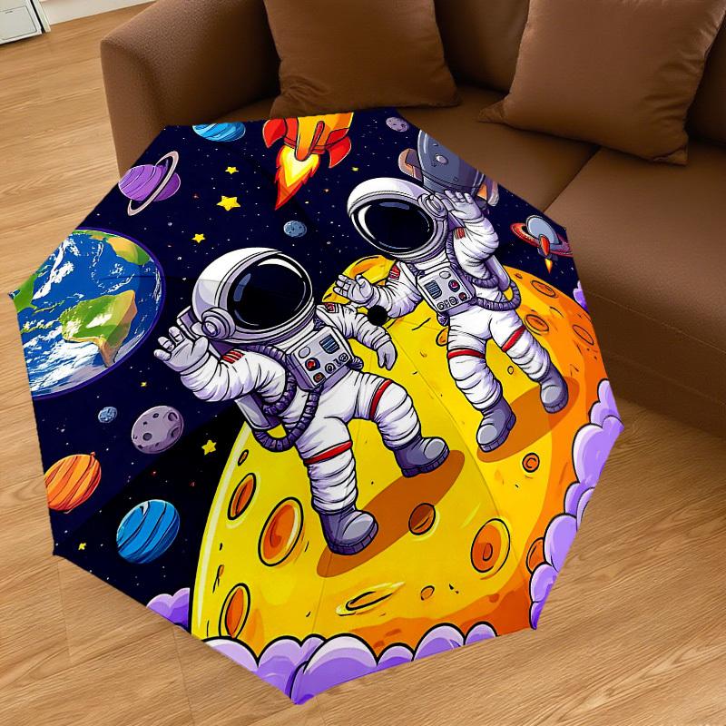 1PC space explorer space rocket Umbrella-8-Rib Reinforced Portable Folding Travel Suitable for All Seasons Outdoor Daily Use-J380