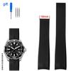 For TagHeuer Tag Heuer Diving Watch Black Blue Water Ghost Way101/201 Silicone Rubber Watch Strap Accessories 22mm Watchbands