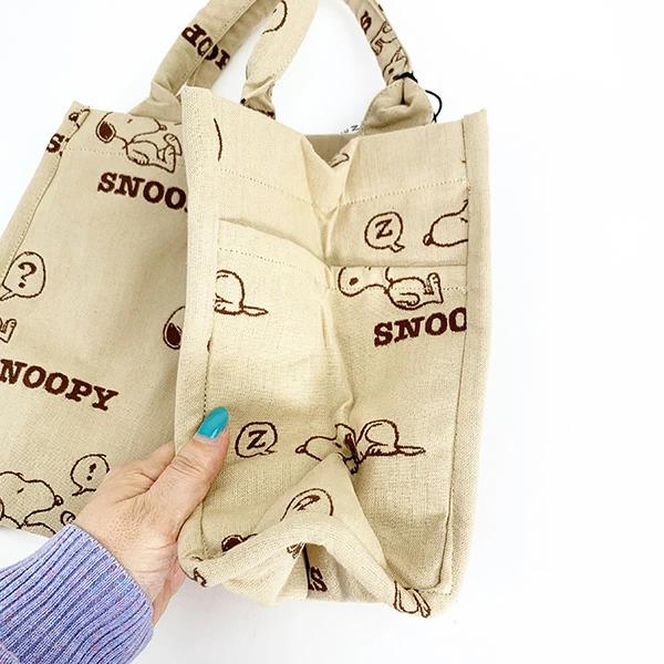 Snoopy Jacquard Tote Bag (beige) Rootote (ROOTOTE) SNOOPY