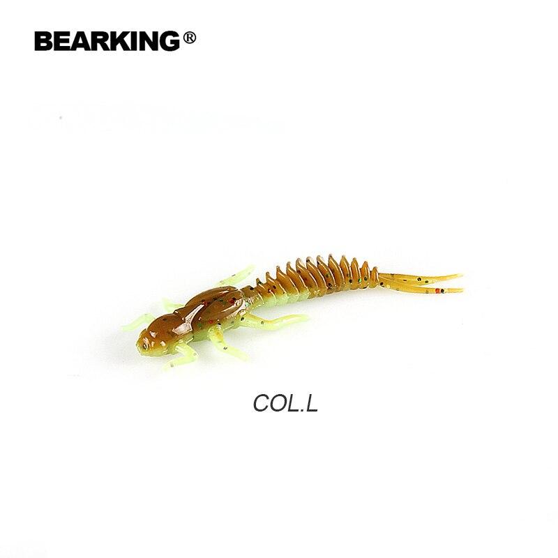 BEARKING Good Larva Soft Lures 5cm 0.8g 15pcs Fishing Artificial Silicone Bass Pike Minnow Swimbait Jigging Plastic Baits Worm