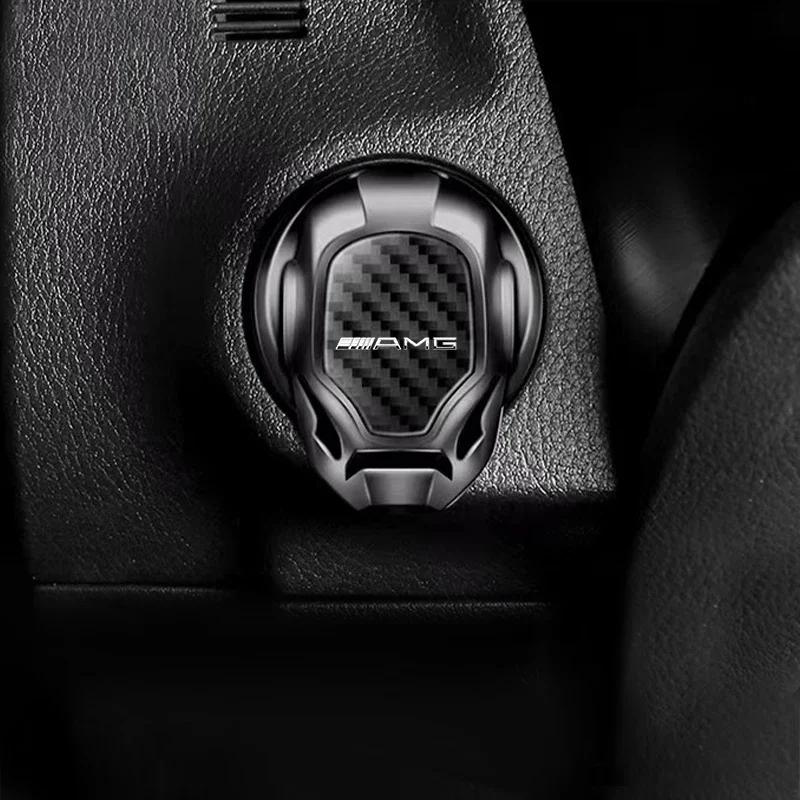 1Pcs Car One-touch Start Cover Engine Ignition Switch Button Decor Sticker For Mercedes Benz AMG W204 W213 W205 W211 W212 W176 GT1