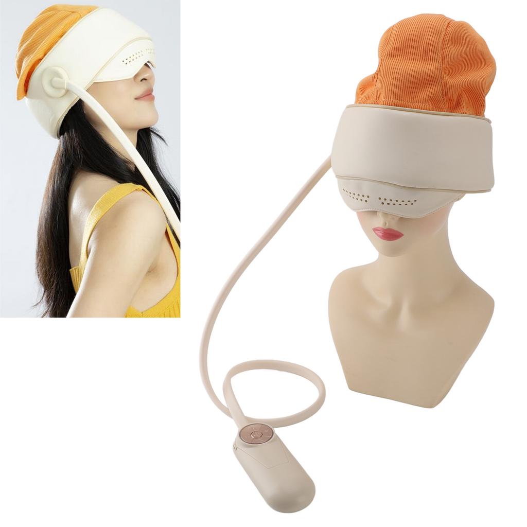 Electric Head Massager 3 Hot Compress Levels Scalp Massager Portable Eye Massager with Knead for Relaxing Sleep