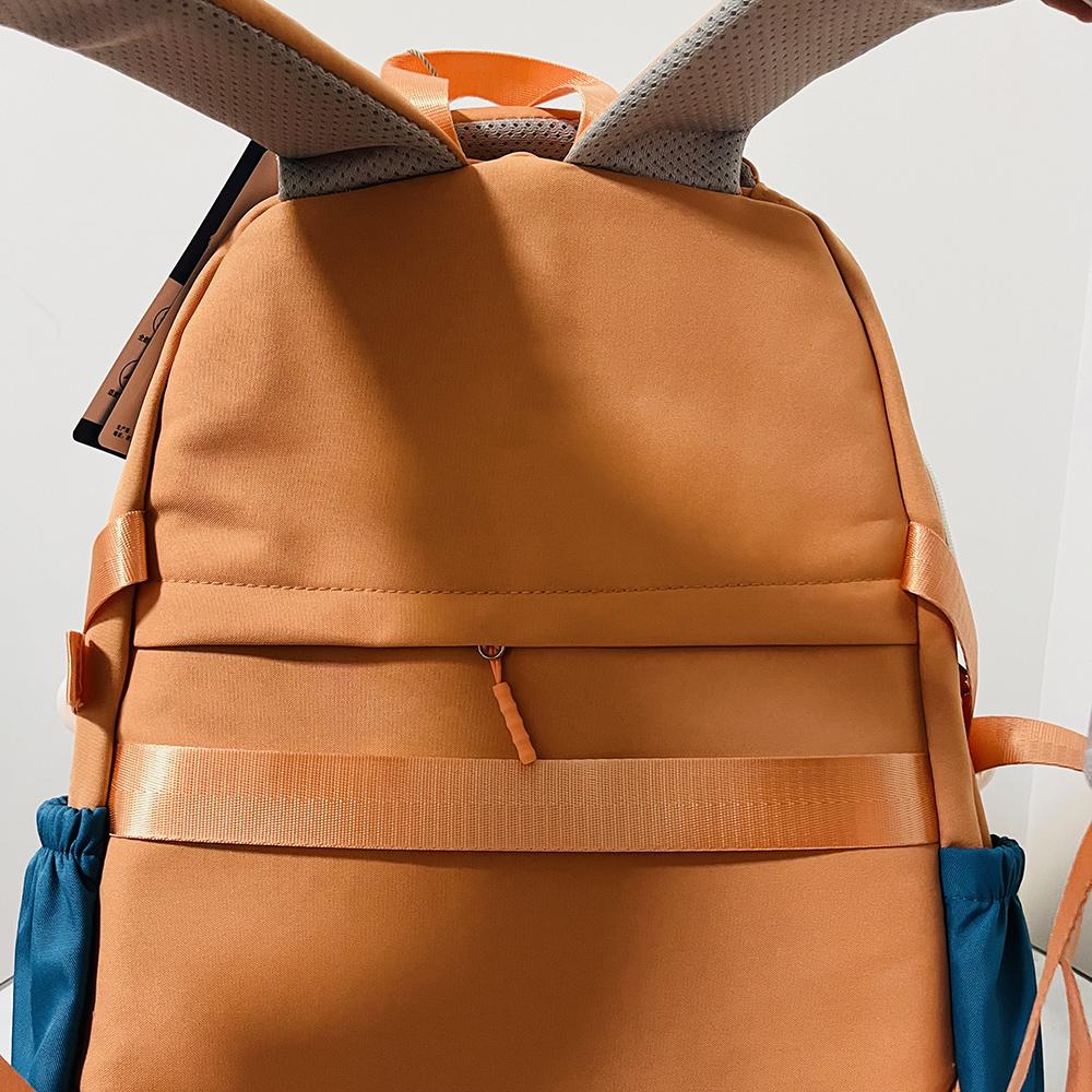 Школьный рюкзак для студентов колледжа, японский нишевый дизайн с цветными блоками, защита от брызг, большой вместимости, для мужчин и женщин, для старшей школы