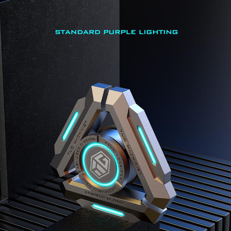 Светящийся ручной спиннер из сплава, полностью металлический гироскоп, фиджет-спиннер для кончиков пальцев для снятия стресса у взрослых, настольные EDC-игрушки, подарки