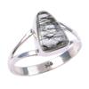 Natural Black Rutile Gemstone Handmade 925 Solid Sterling Silver Ring S.6 a4K36