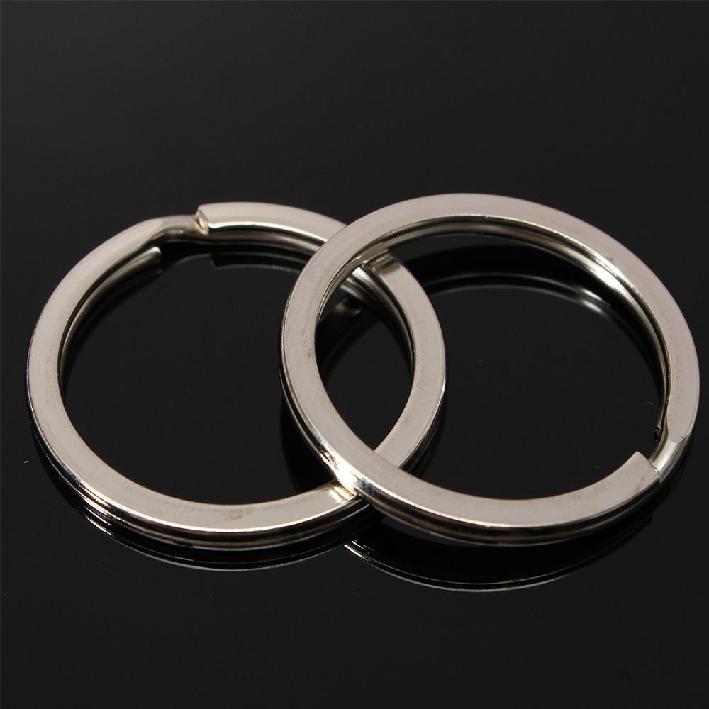 10Pcs/Pack 25/28/30/32mm Connectors Clasps Keychain Split Key Ring Chain Loop Stainless Steel