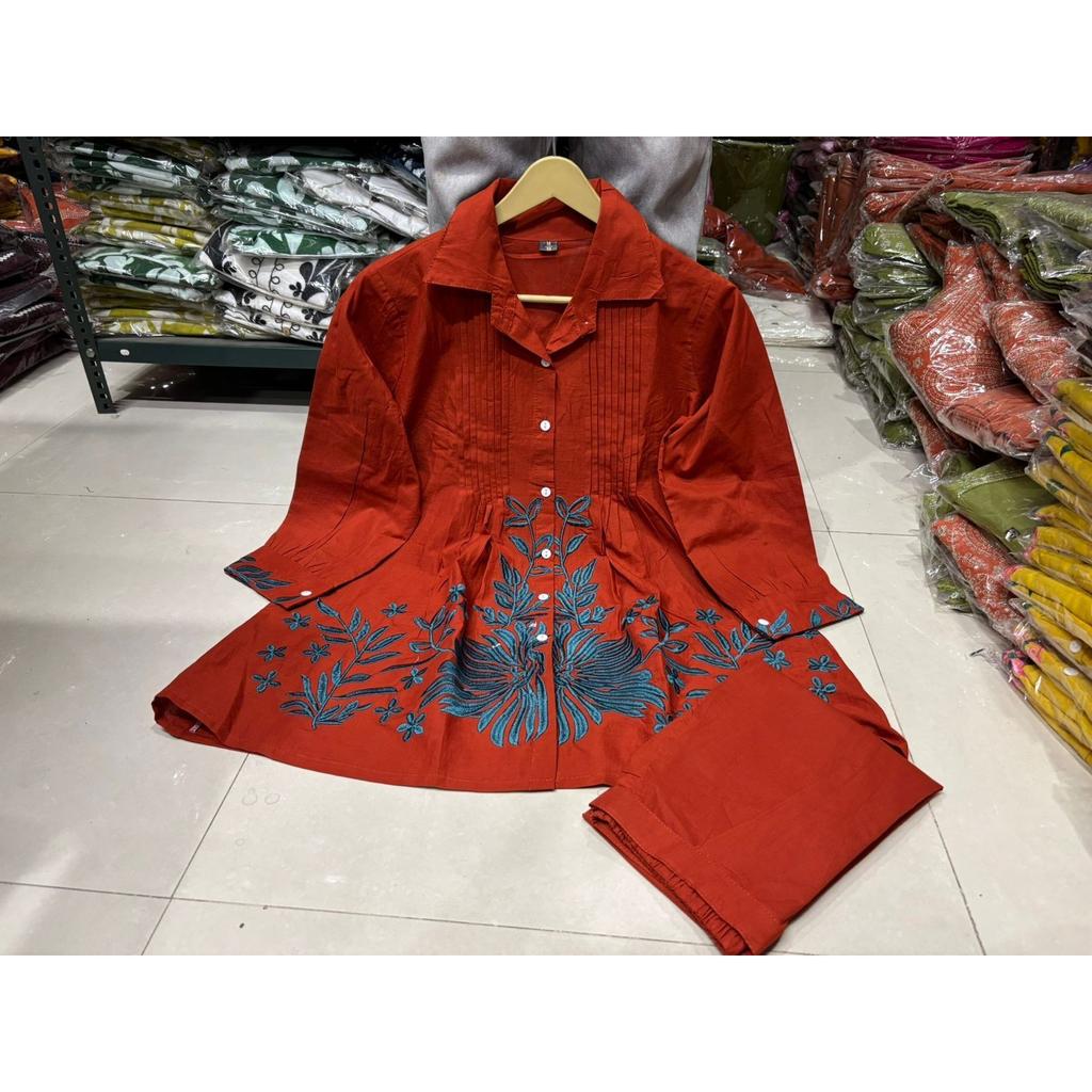 Женский этнический набор Kurta Pant для вечеринки Индийский дизайнерский топ Kurti Комплект с шнурком