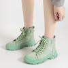 Fashion Women's Thick Bottom Spring Autumn New Trend Campus Wind All-match with Canvas Knight Ankle Boots P469