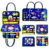 2 Pages Children Montessori Dressing Early Educational Busy Board Toddlers Sensory Toy Travel Activities for Boys Girls Gift Toy