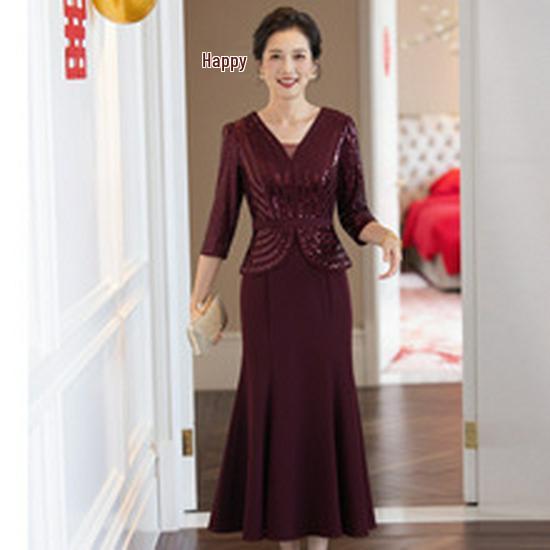 Zhi Li Purple Elite Dress with Rhinestone Cutout Neckline & Long Bodycon Mermaid Skirt - Summer 2026 Arrival