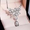 925 Sterling Silver Pendant Fashion Creative Platinum Zircon Pendant Zirconium Necklace Women