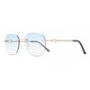 Rimless Geometric Light Gold Smartbuy Collection Sundra Jst 164 001 Fashion Unisex Sunglasses