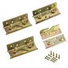 Bed Rail Brackets, 4-Piece Set, Bed Hinge, Bed Rail Bracket, Screw Mount, Snap Connector, Bed Rail Hooks for Wood Furniture (Screws Included)