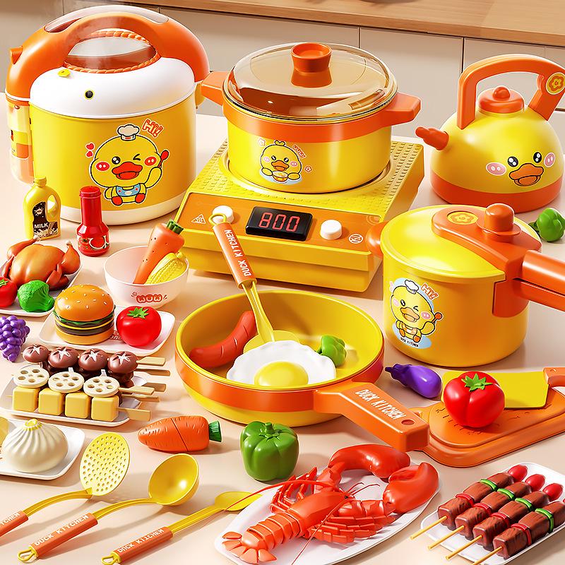 Kids' Pretend Play Kitchen Set: Baby Cooking Toys for Girls Ages 1-3
