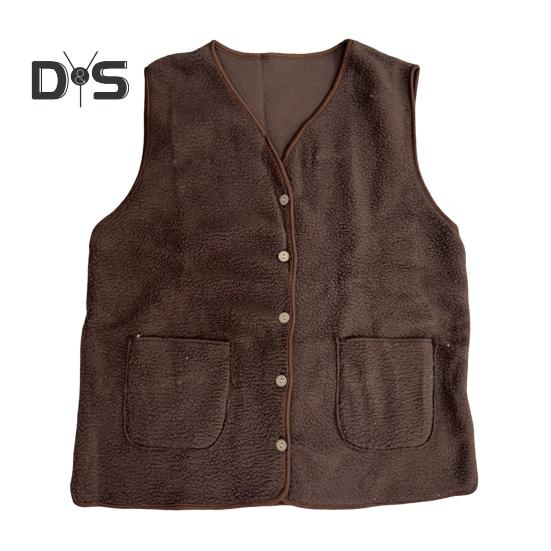 Зимняя женская многослойная жилетка, пальто, тонкая утепленная застежка на кнопки, V-образный вырез, тонкая плюшевая безрукавка, однотонная, сохраняющая тепло куртка для отдыха на открытом воздухе