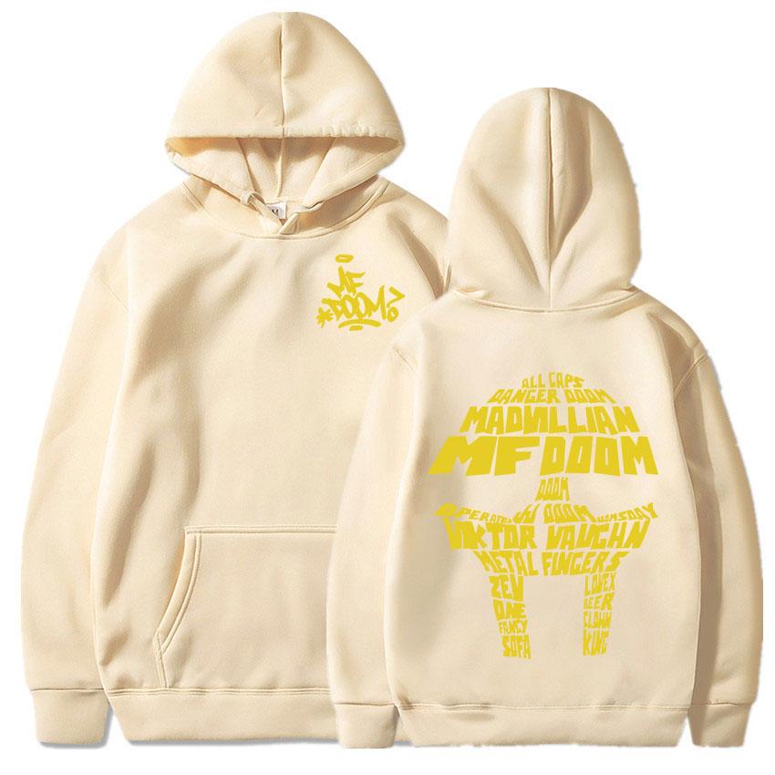Толстовка с капюшоном MF Doom Madvillain с металлическим лицом MF Mask, двусторонние толстовки унисекс, женские толстовки с длинными рукавами в стиле панк, хип-хоп