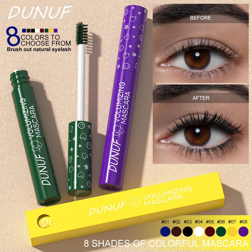 Водостойкая тушь для ресниц Purple Volumizing Mascara Eye Black с завитыми ресницами для всех типов кожи. Тонкая кисточка, не размазывается, обеспечивает легкое нанесение.