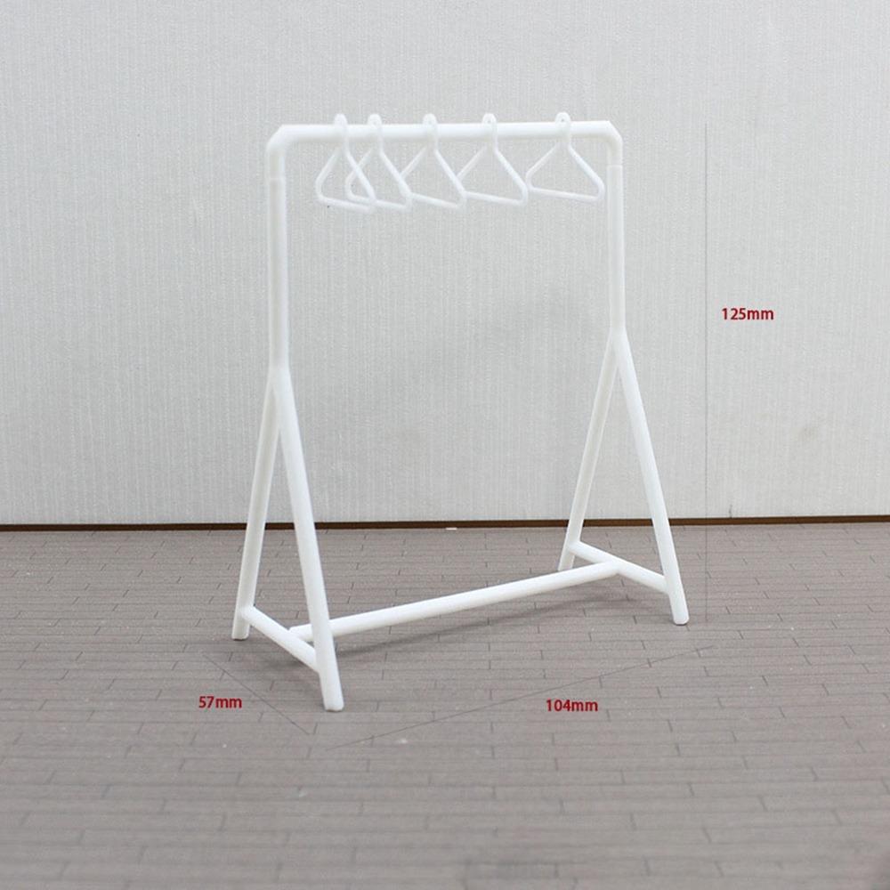 Mini Garment Rack 1/12 Organizer Hangers Set New Dollhouse Clothes Rack Dollhouse Decoration