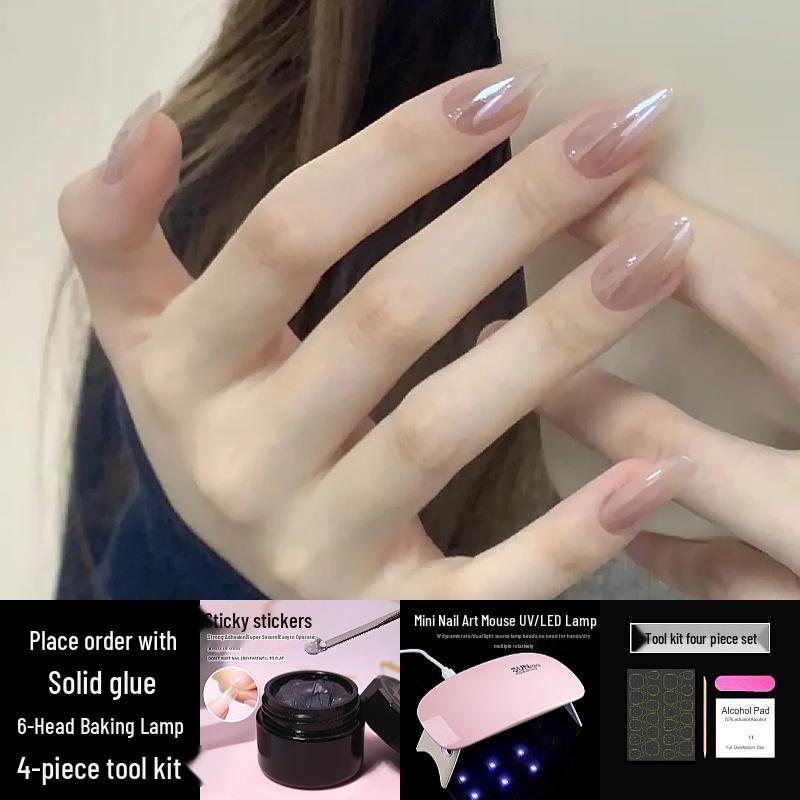 Набор гелевых лаков Hailey Cat Eye: Ручная работа, Роскошный, Самоклеящийся с лампой