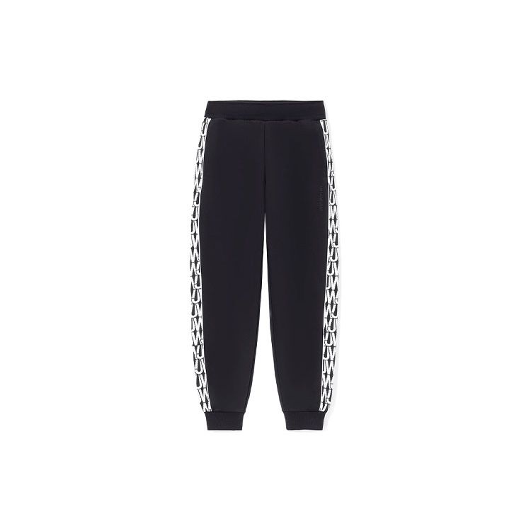 Li Ning X Jason Wu Collaboration Fashion Series Side Print Long Jogger Knit Sports Брюки унисекс Брюки черные AKLRG09-1