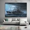 World of Warships Bismarck Battleship Painting Canvas Poster HD Printed Wall Art Pictures Modern Living Room Home Decoration