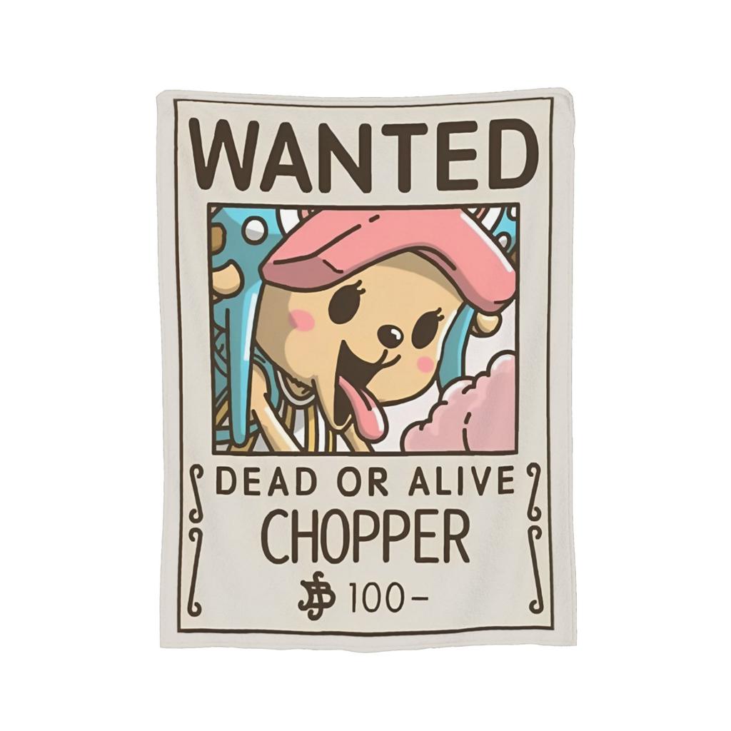 One Piece Tony Tony Chopper Anime Blanket Flannel Autumn/Winter Portable Soft Throw Blanket for Home Couch Bedspread