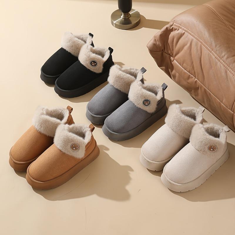 2025 Winter Package with Cotton Slippers Men's Thick Bottom Home Couple Indoor and Outdoor Non-slip Warm Women Old Cotton Shoes