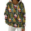 Women's Fashion Casual Christmas Print Pullover Long-Sleeve Hooded Sweatshirt